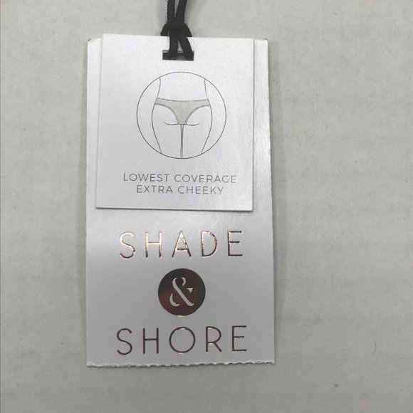 Shade And Shore Women's Size Small 4-6 High Leg Extra Cheeky Bikini Swim Bottom - Picture 3 of 8